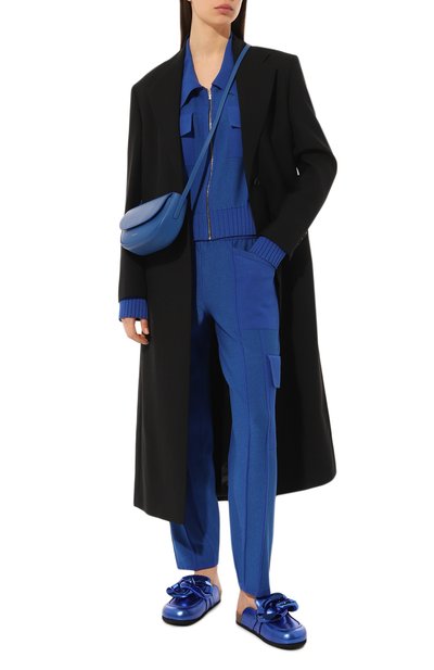 Жакет из вискозы AND THE BRAND синего цвета по цене 41720 руб., арт. S23-JT003-1403-444, фото 2 Жакет из вискозы AND THE BRAND, арт. S23-JT003-1403-444, фото 2