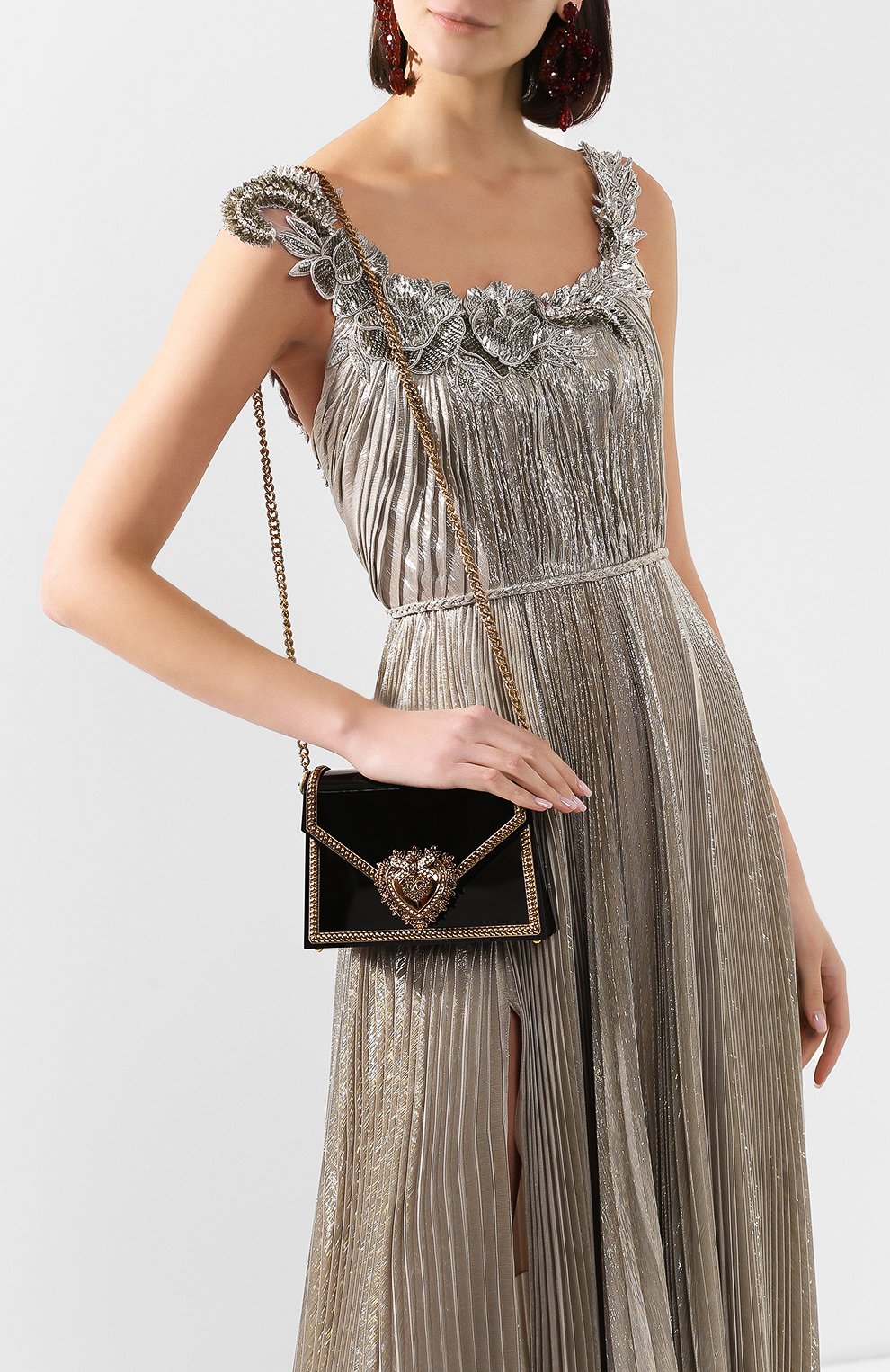 Сумка devotion small DOLCE & GABBANA черного цвета по цене 241500 руб., арт. BB6713/AZ700, фото 5 Сумка devotion small DOLCE & GABBANA, арт. BB6713/AZ700, фото 5