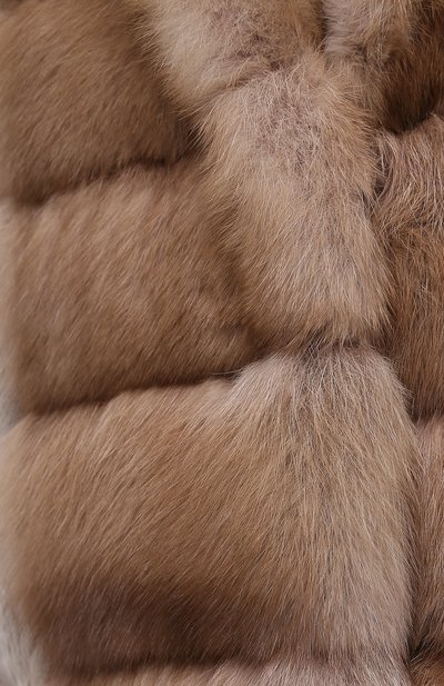 Пальто с меховой отделкой MANZONI24, арт. 20M854-PAZ/BEIGE/CHAMPAGNE/38-46, фото 5