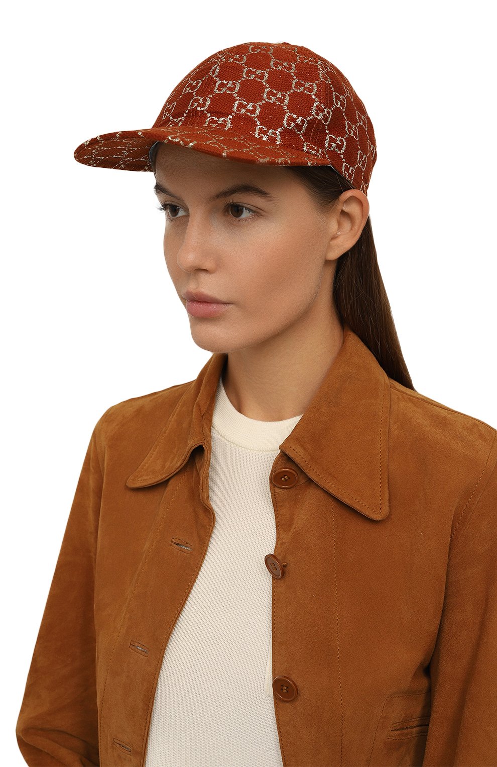 Бейсболка GUCCI коричневого цвета по цене 46900 руб., арт. 631953 3HK75, фото 2 Бейсболка GUCCI, арт. 631953 3HK75, фото 2