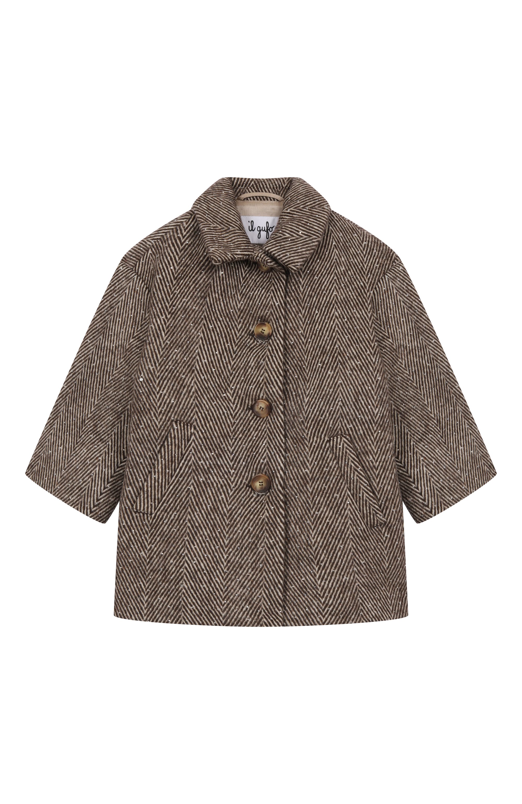 Пальто IL GUFO коричневого цвета по цене 38600 руб., арт. A25GGP0010W5017/2-4, фото 1 Пальто IL GUFO, арт. A25GGP0010W5017/2-4, фото 1