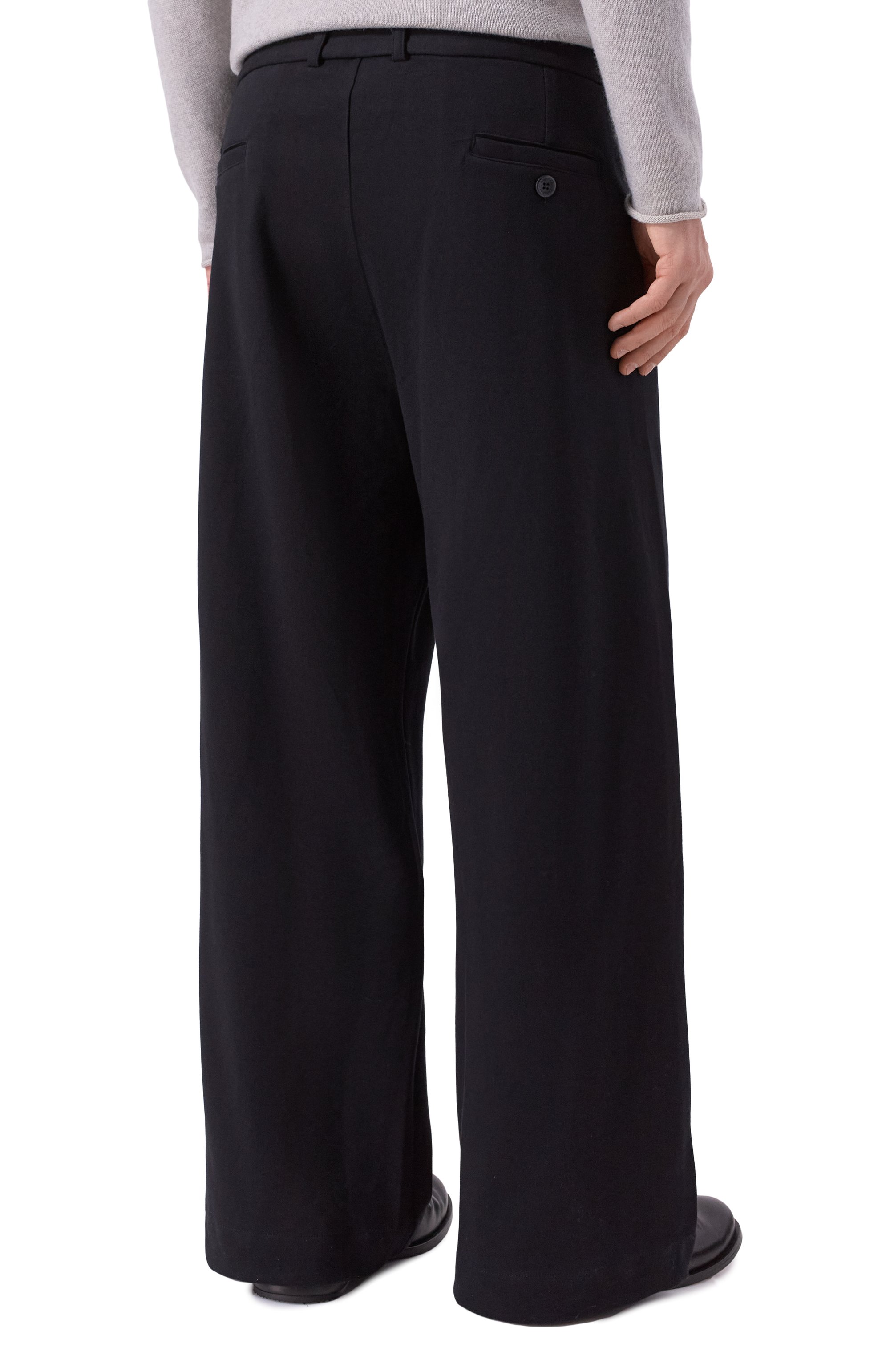 Хлопковые брюки HANNES ROETHER черного цвета по цене 42850 руб., арт. BUL21LIT.286, фото 4 Хлопковые брюки HANNES ROETHER, арт. BUL21LIT.286, фото 4