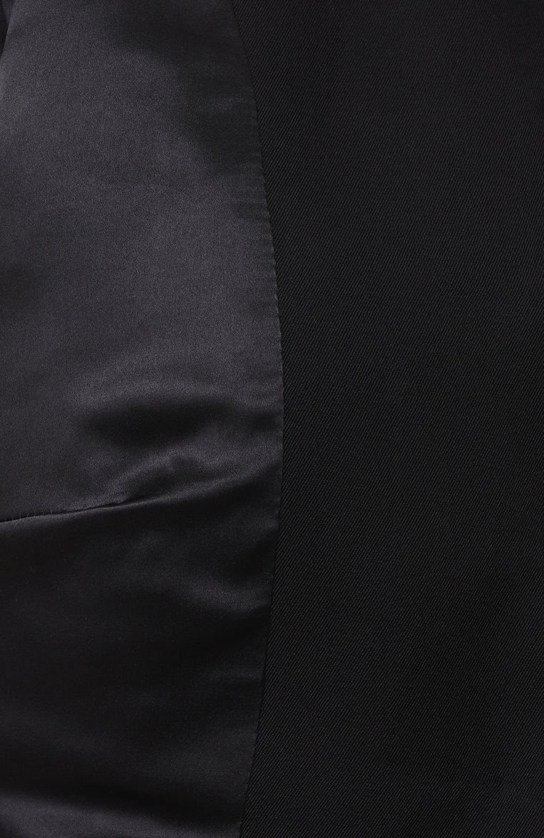 Женский жакет из шерсти и шелка DOLCE & GABBANA черного цвета, арт. F27CPT/FUBGE | Фото 7 (Длина (для топов): Укороченные; Рукава: Длинные; Материал внешний: Шерсть; Кросс-КТ: костюм; 1-2-бортные: Однобортные; Женское Кросс-КТ: Жакет-одежда; Стили: Классический; Автоматизация ТО: Проставлено; Размерность: Идёт в размер; Автоматизация состава: Проставлено)