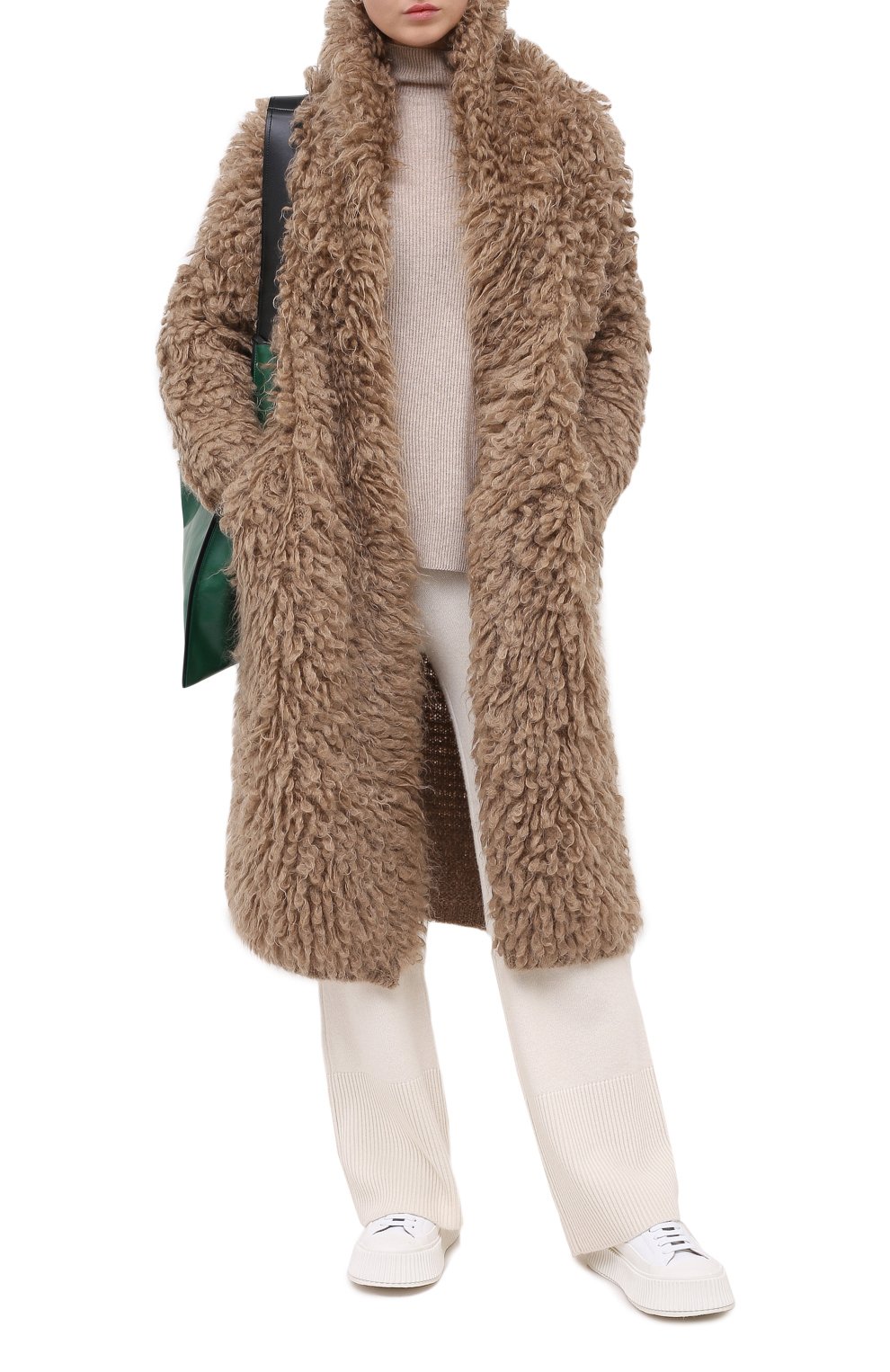 Пуловер NANUSHKA бежевого цвета по цене 35650 руб., арт. PIPPA_BEIGE_RECYCLED CASHMERE KNIT, фото 2 Пуловер NANUSHKA, арт. PIPPA_BEIGE_RECYCLED CASHMERE KNIT, фото 2