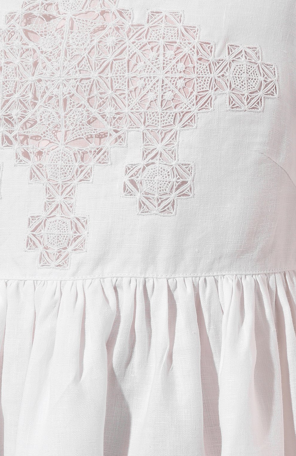 Льняное платье ALEXANDRA GEORGIEVA BY KRESTETSKAYA STROCHKA белого цвета по цене 99000 руб., арт. L120b20, фото 5 Льняное платье ALEXANDRA GEORGIEVA BY KRESTETSKAYA STROCHKA, арт. L120b20, фото 5