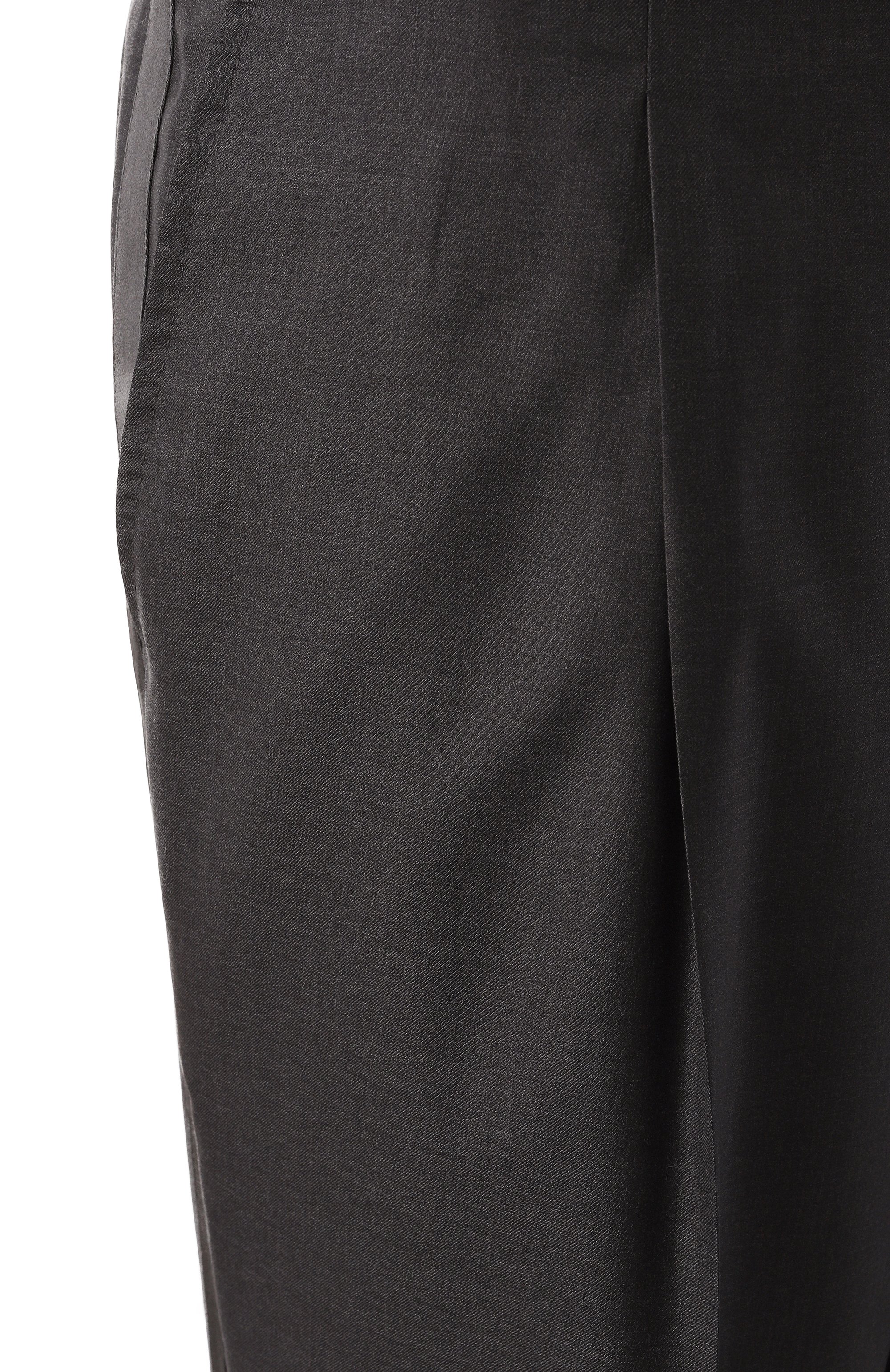 Брюки из шерсти и шелка BRUNELLO CUCINELLI темно-серого цвета по цене 180500 руб., арт. MF460PS03, фото 5 Брюки из шерсти и шелка BRUNELLO CUCINELLI, арт. MF460PS03, фото 5