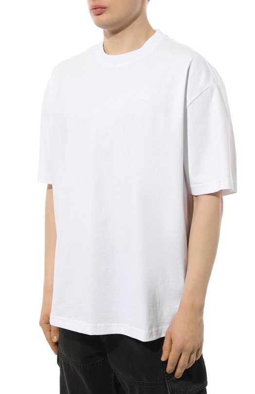 Хлопковая футболка Diesel A11302/0HGAM Белый  A11302/0HGAM Фото 3