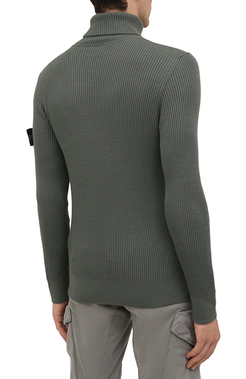 Шерстяной свитер STONE ISLAND хаки цвета по цене 46000 руб., арт. 7515525C2, фото 4 Шерстяной свитер STONE ISLAND, арт. 7515525C2, фото 4