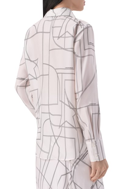 Шелковая рубашка LORENA ANTONIAZZI белого цвета по цене 89600 руб., арт. E2649CA35A/5300, фото 4 Шелковая рубашка LORENA ANTONIAZZI, арт. E2649CA35A/5300, фото 4