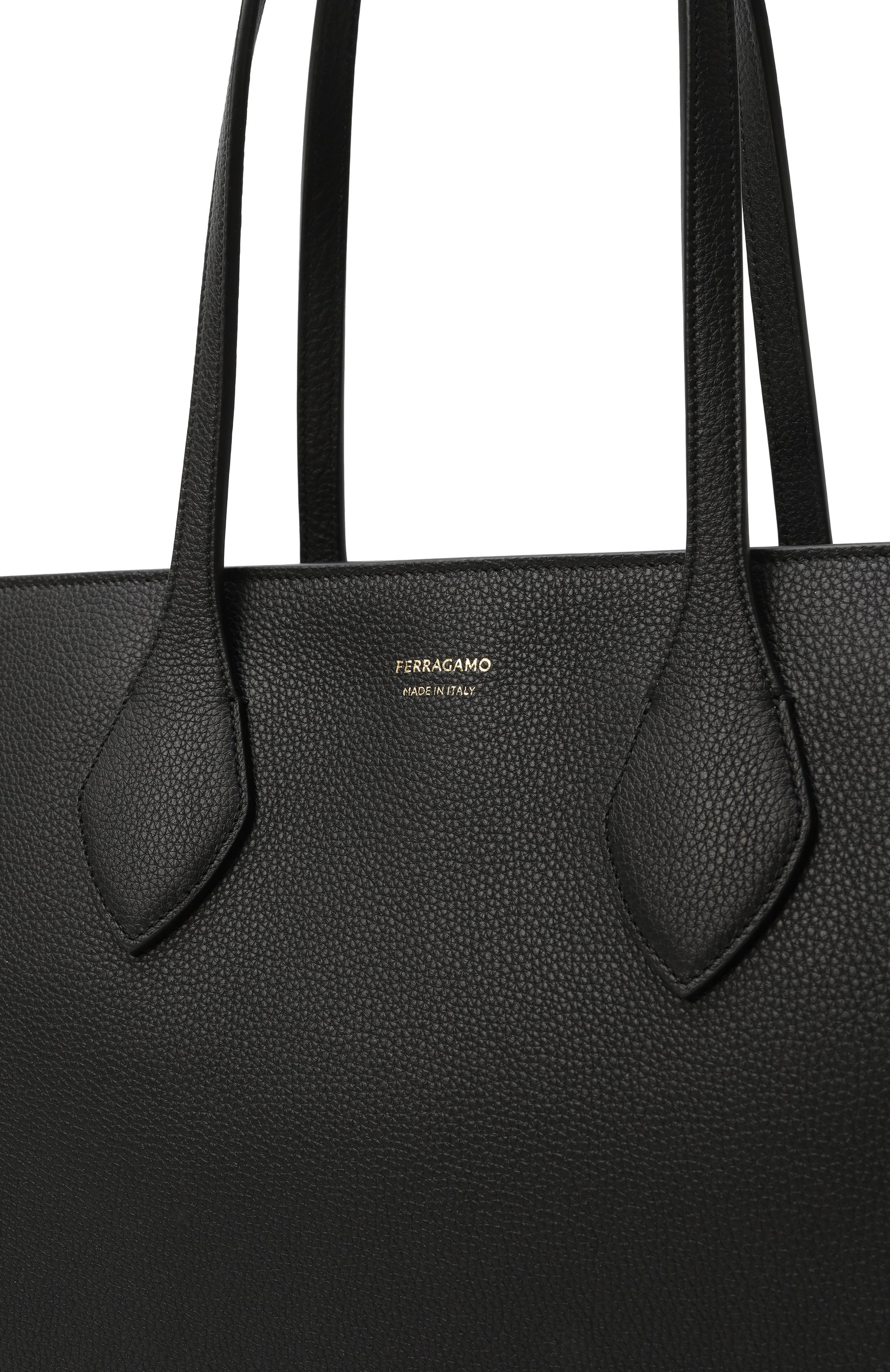 Сумка-тоут FERRAGAMO черного цвета по цене 263500 руб., арт. 219908/779336, фото 3 Сумка-тоут FERRAGAMO, арт. 219908/779336, фото 3