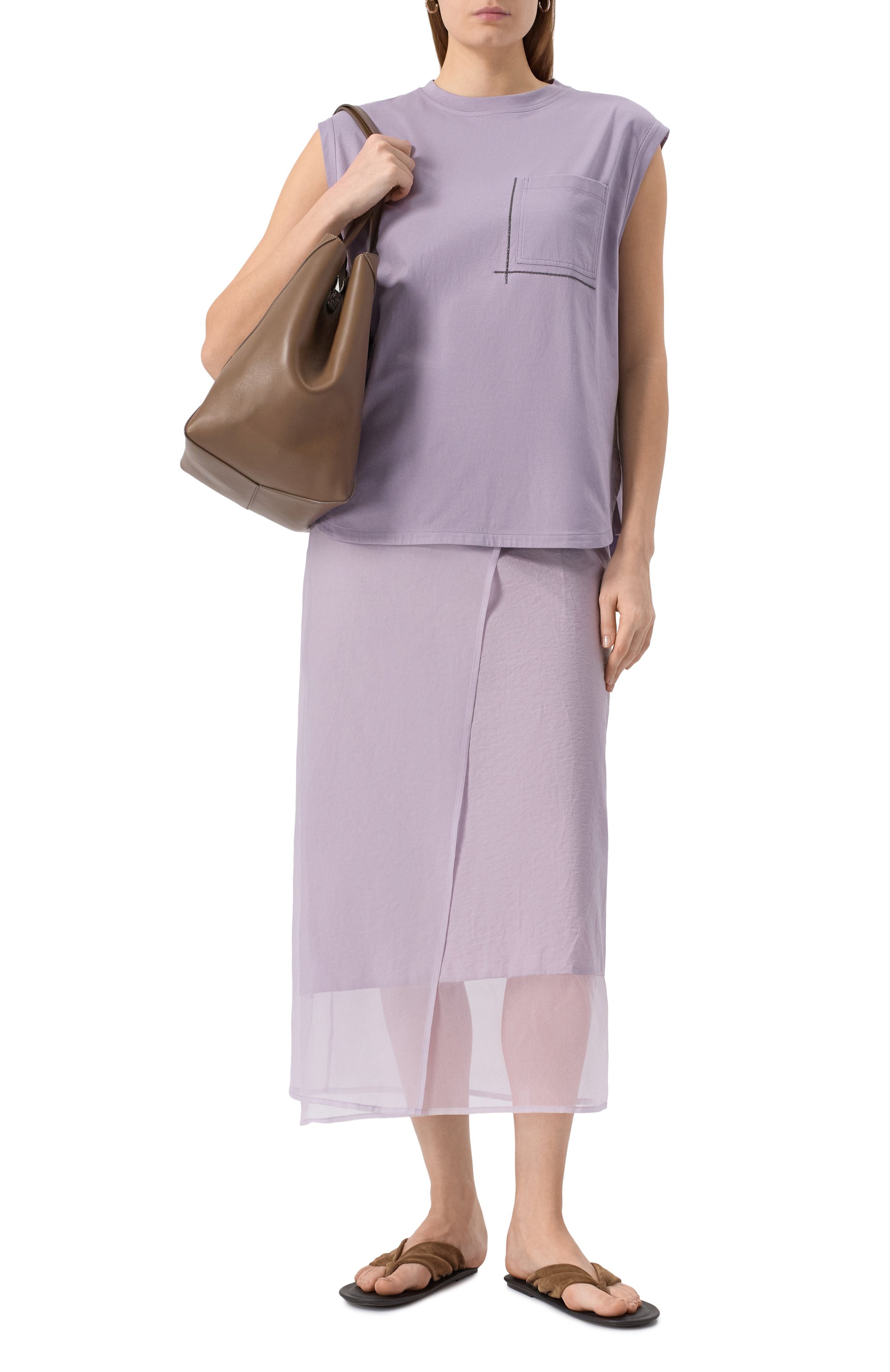 Хлопковая юбка BRUNELLO CUCINELLI, арт. ML140G3826, фото 2