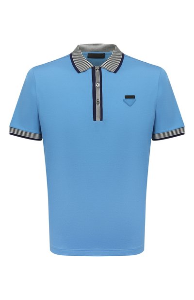 Мужское хлопковое поло PRADA, арт. UJN766-1ZP5-F0013-212