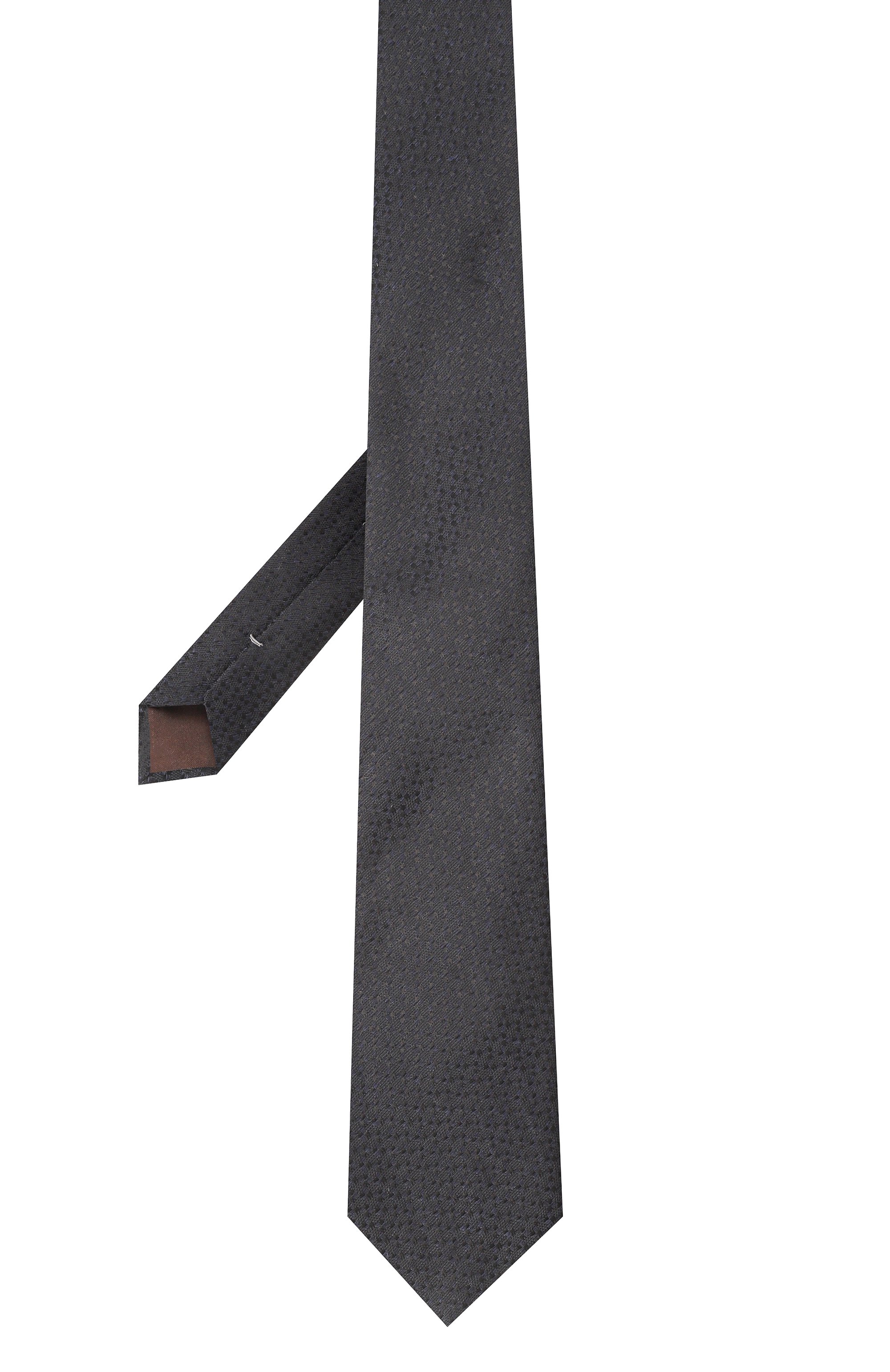 Галстук из шелка и льна CANALI темно-синего цвета по цене 19950 руб., арт. 18/HJ04289, фото 3 Галстук из шелка и льна CANALI, арт. 18/HJ04289, фото 3