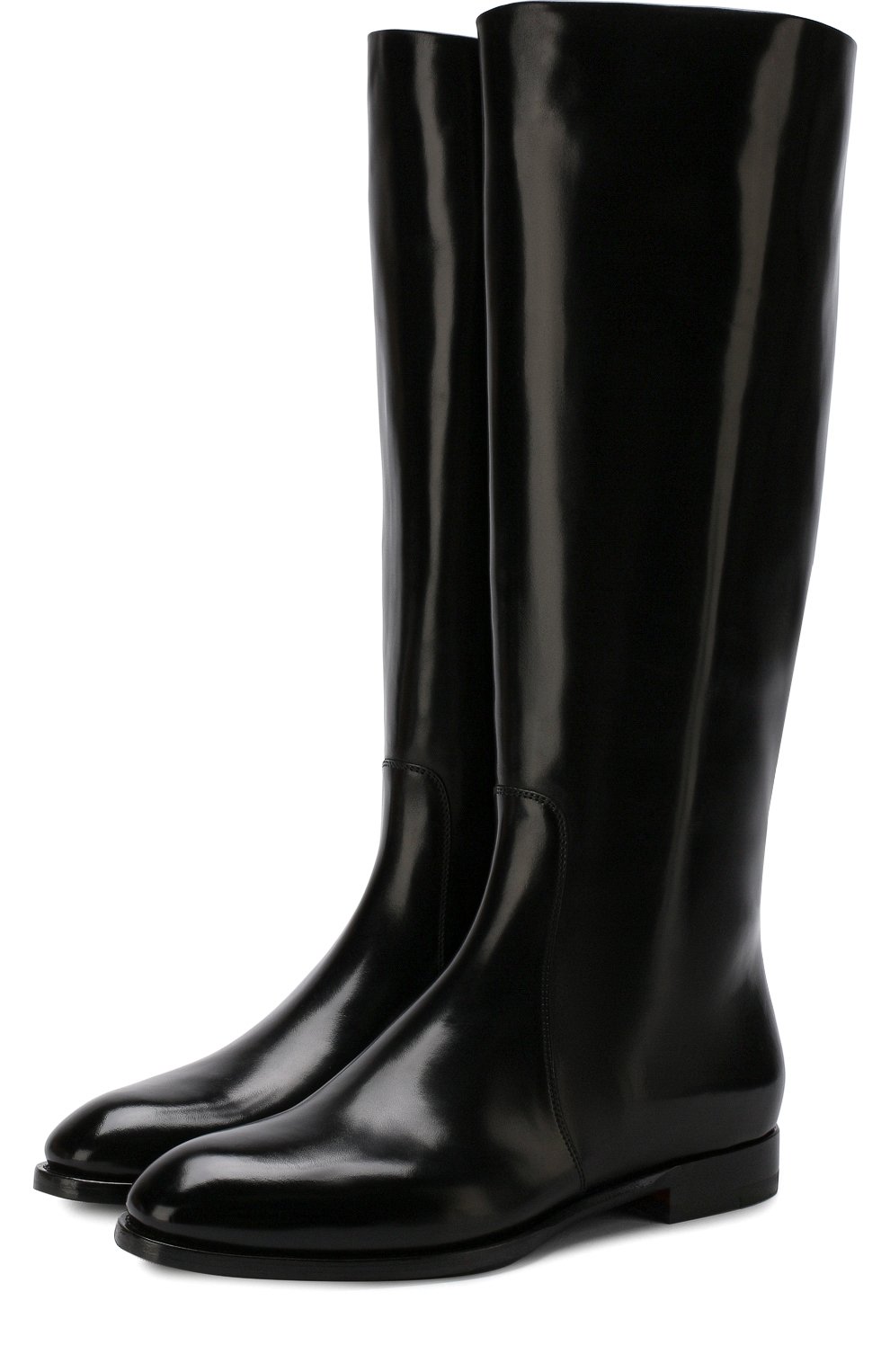 Кожаные сапоги на низком каблуке SANTONI, арт. WSRV56856BJ4CBGNN01, фото 1