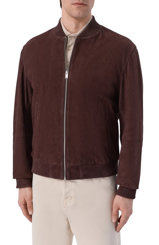 Замшевый бомбер BOSS 50543213 Коричневый  50543213 Фото 3