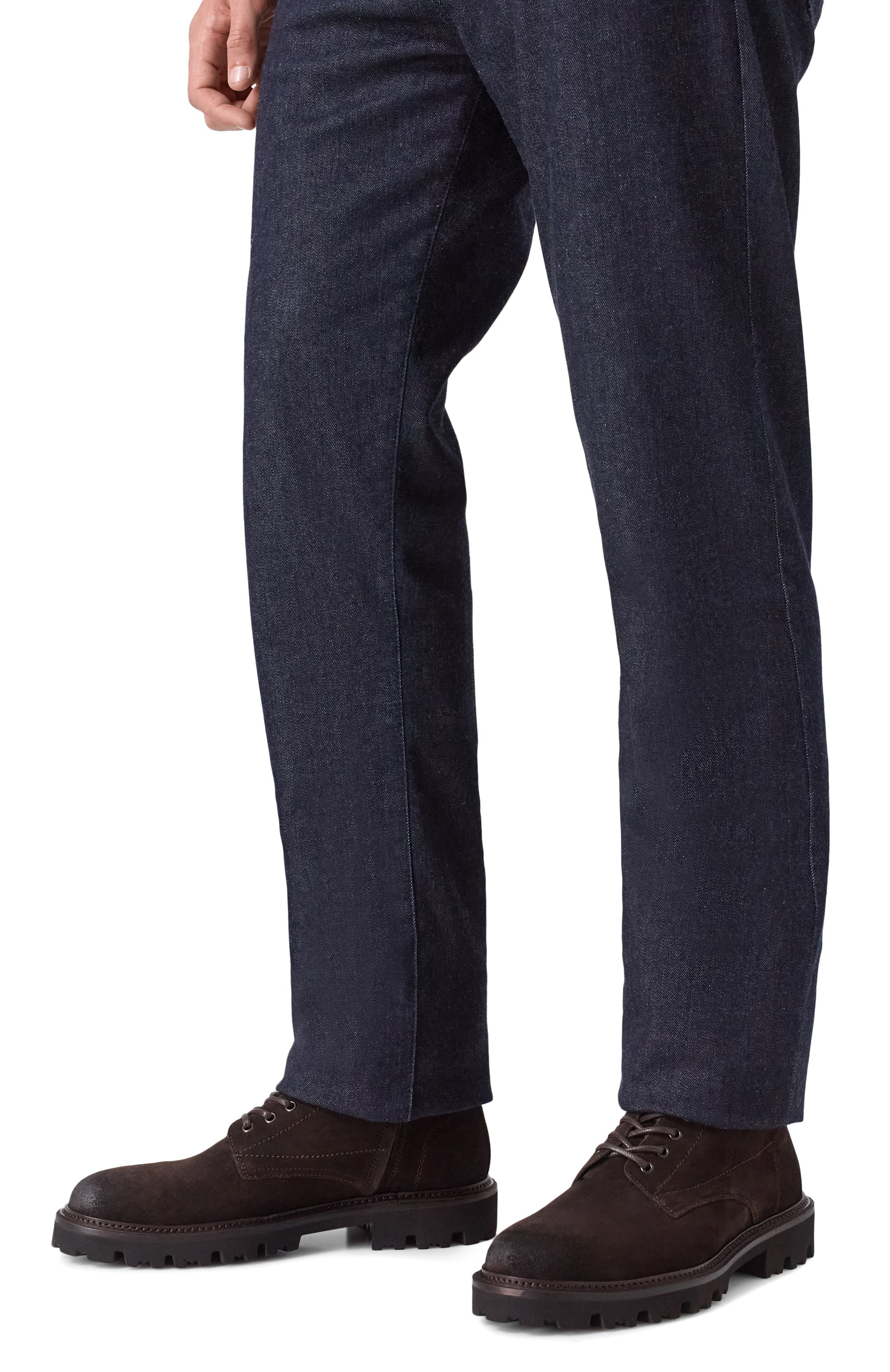 Замшевые ботинки julyo BOSS темно-коричневого цвета по цене 36950 руб., арт. 50552568, фото 3 Замшевые ботинки julyo BOSS, арт. 50552568, фото 3