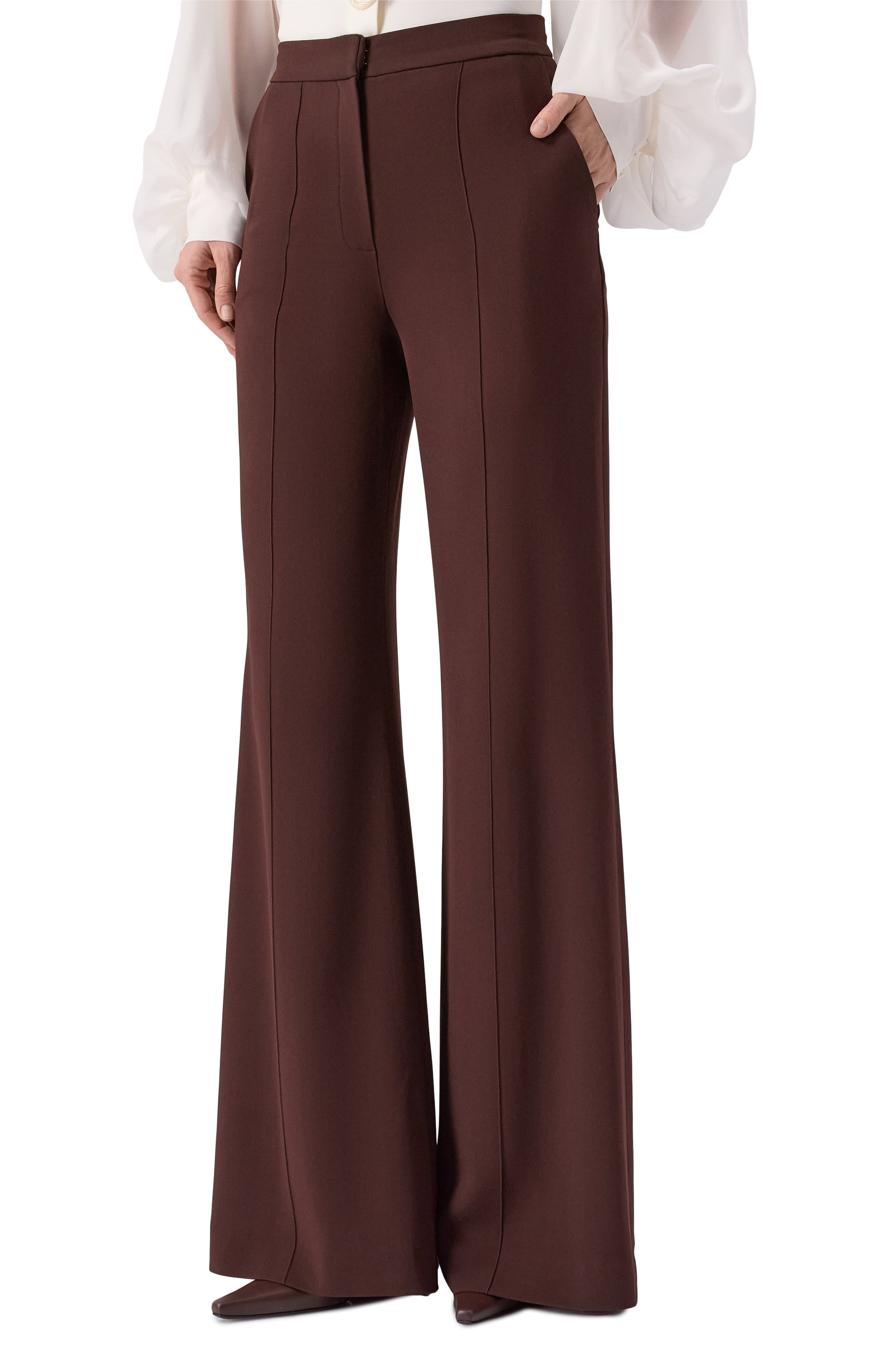 Брюки ELIE SAAB коричневого цвета по цене 150000 руб., арт. P0005NF25CD023, фото 3 Брюки ELIE SAAB, арт. P0005NF25CD023, фото 3