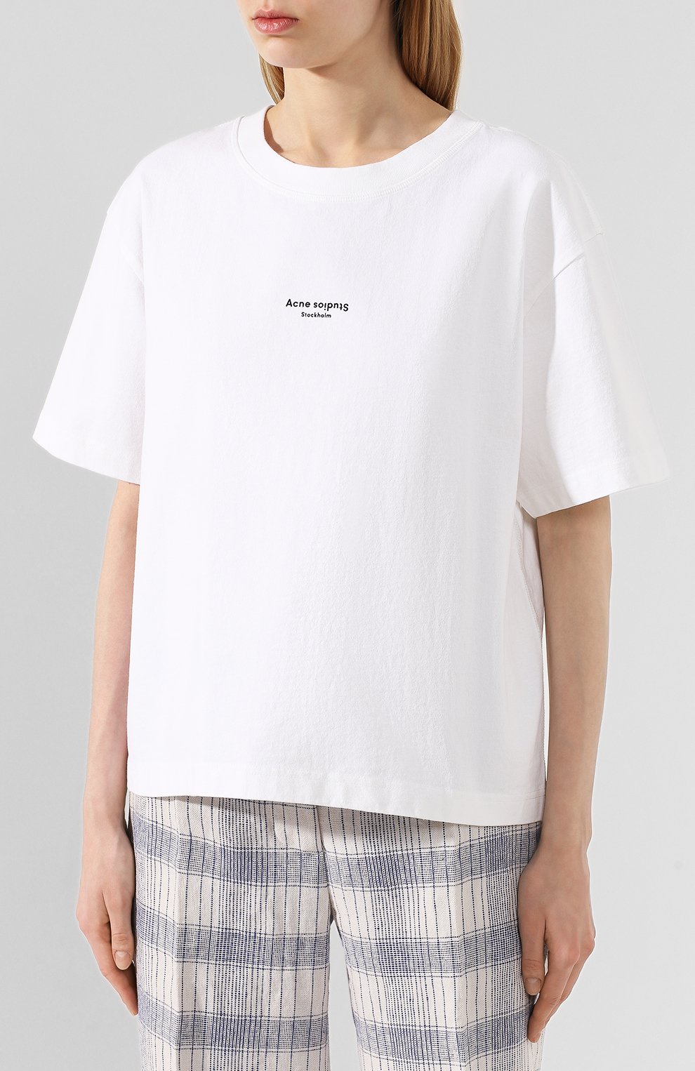 Хлопковая футболка ACNE STUDIOS, арт. AL0135/W, фото 3