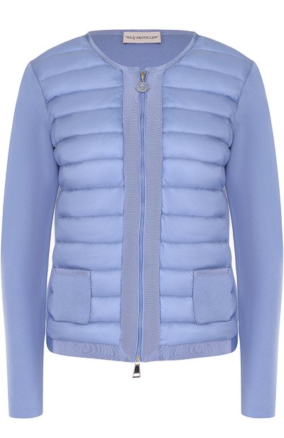 Женский шерстяной жакет со стеганой пуховой вставкой MONCLER, арт. D1-093-94722-00-91112