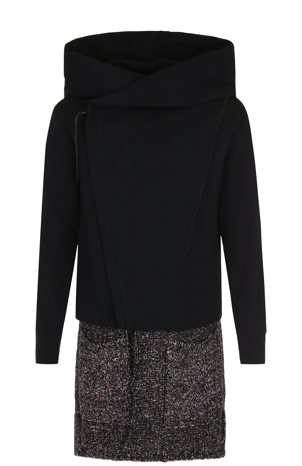 Хлопковое пальто на косой молнии с капюшоном (Y) EDITION, арт. Y-UFE F01 0159, фото 1