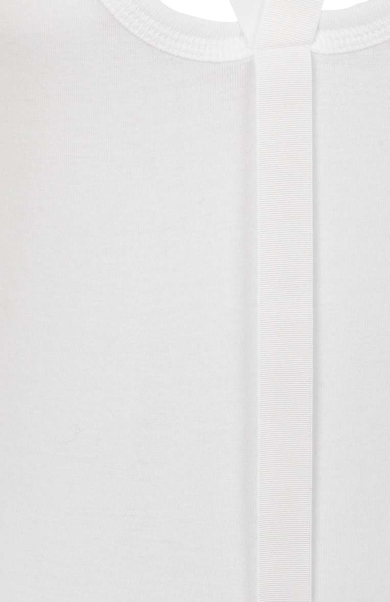 Женская майка HELMUT LANG белого цвета, арт. 009HW503 | Фото 6 (Длина (для топов): Стандартные; Материал внешний: Хлопок, Синтетический материал; Стили: Минимализм; Рукава: На бретелях)