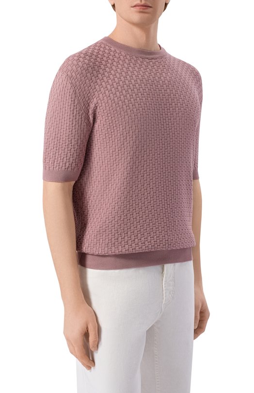 Джемпер из шелка и хлопка MVST M26.2PM.K041/Y104 CANESTR0 Розовый  M26.2PM.K041/Y104 CANESTR0 Фото 3