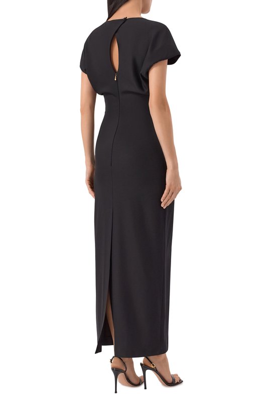 Платье из вискозы и шелка Agnona TR1102E/U5075E Чёрный  TR1102E/U5075E Фото 3