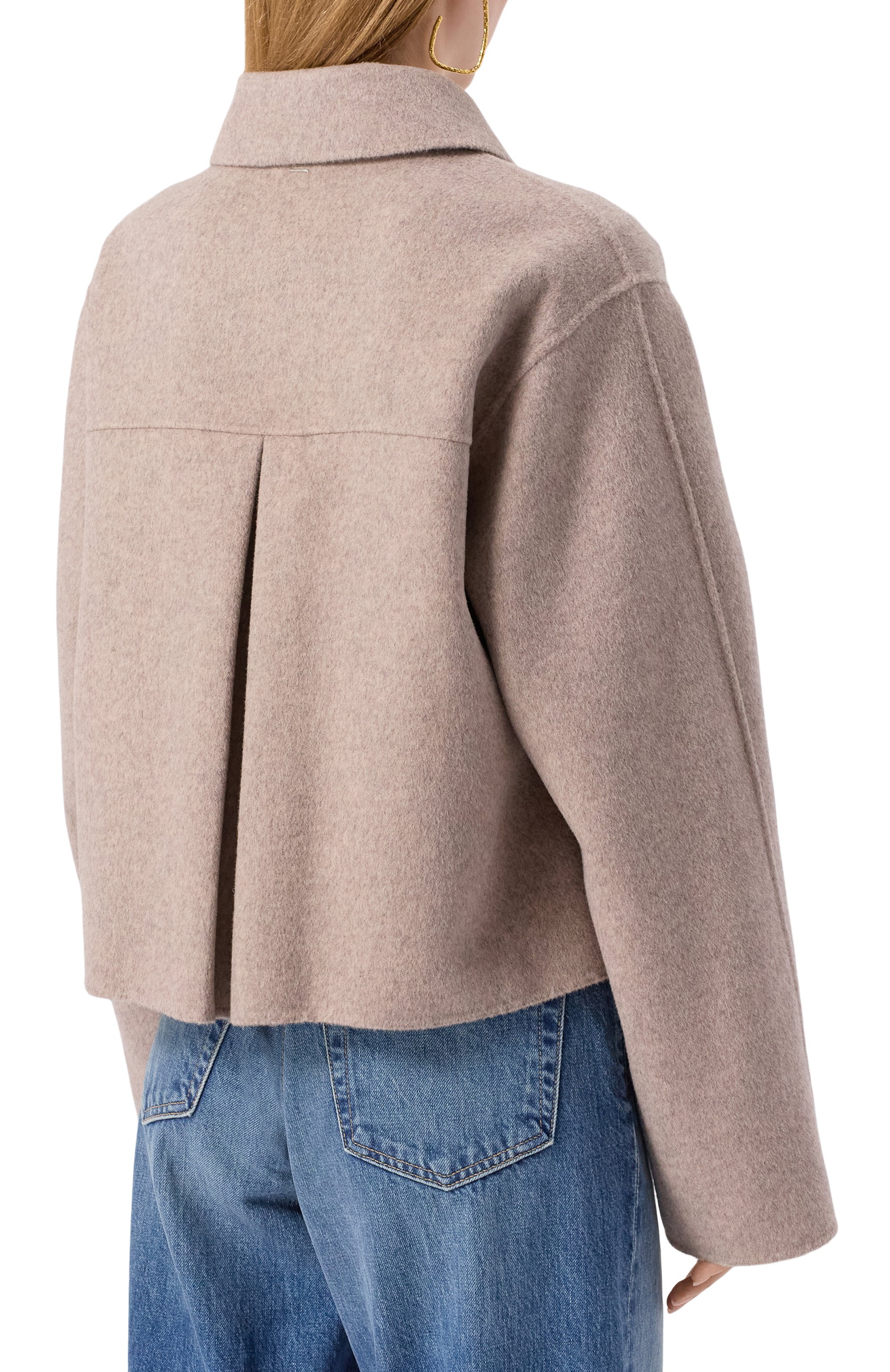 Шерстяное полупальто BOSS, арт. 50543170, фото 4