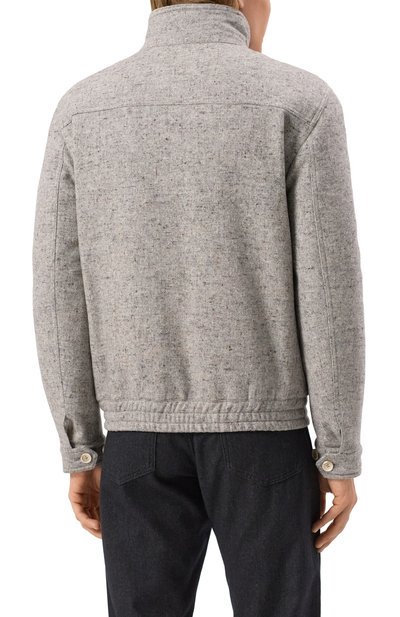Бомбер из шерсти и шелка BRUNELLO CUCINELLI, арт. MY4936385, фото 4
