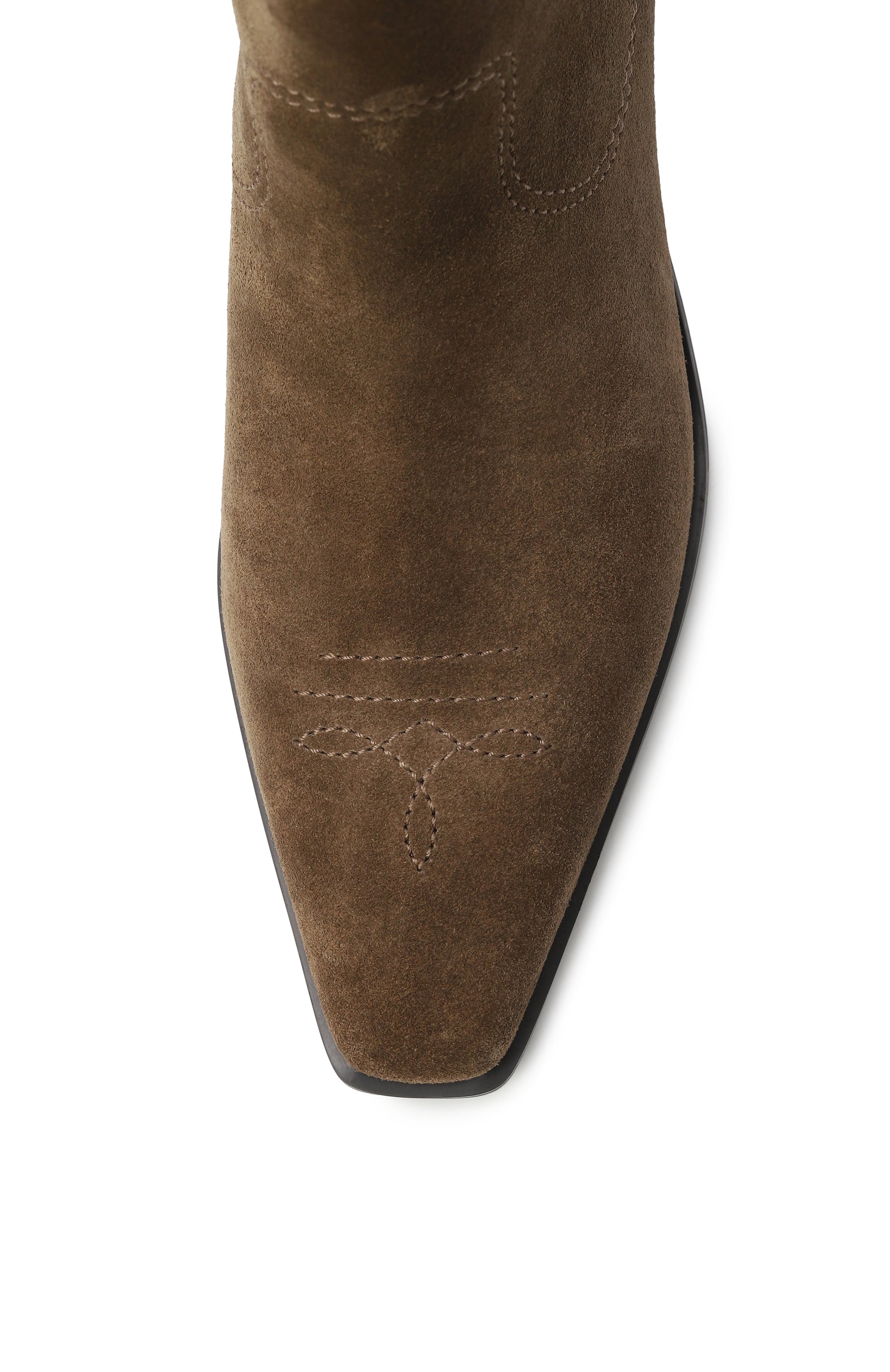 Замшевые казаки 12 STOREEZ коричневого цвета по цене 29000 руб., арт. 128487, фото 6 Замшевые казаки 12 STOREEZ, арт. 128487, фото 6