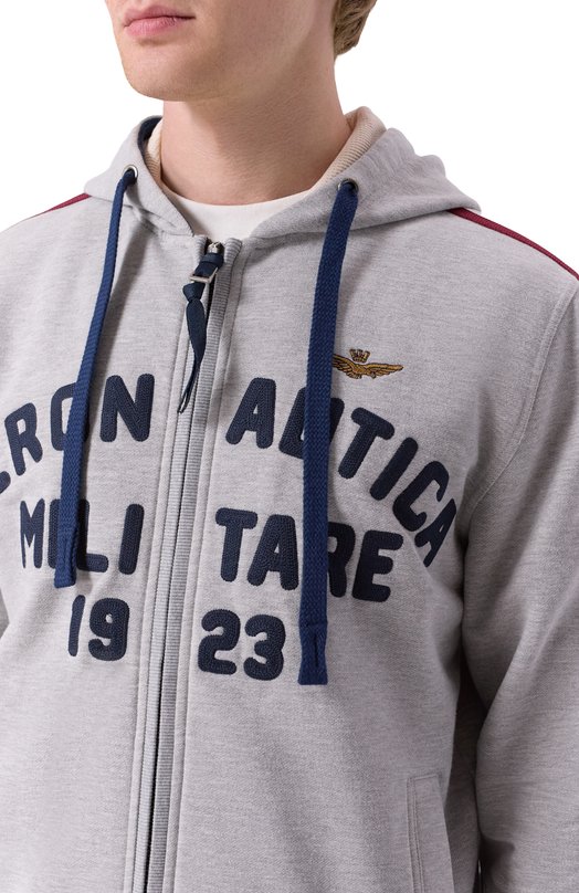 Хлопковая толстовка Aeronautica Militare FE2070UF00668 Серый  FE2070UF00668 Фото 5