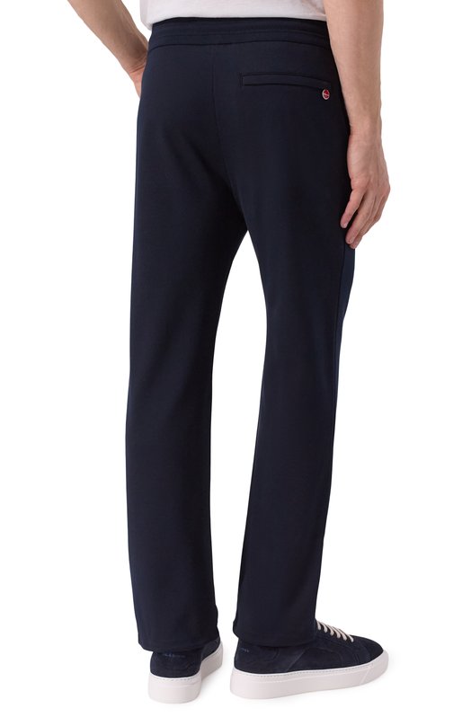 Брюки из хлопка и шелка Kiton UMKY02403 Синий  UMKY02403 Фото 4