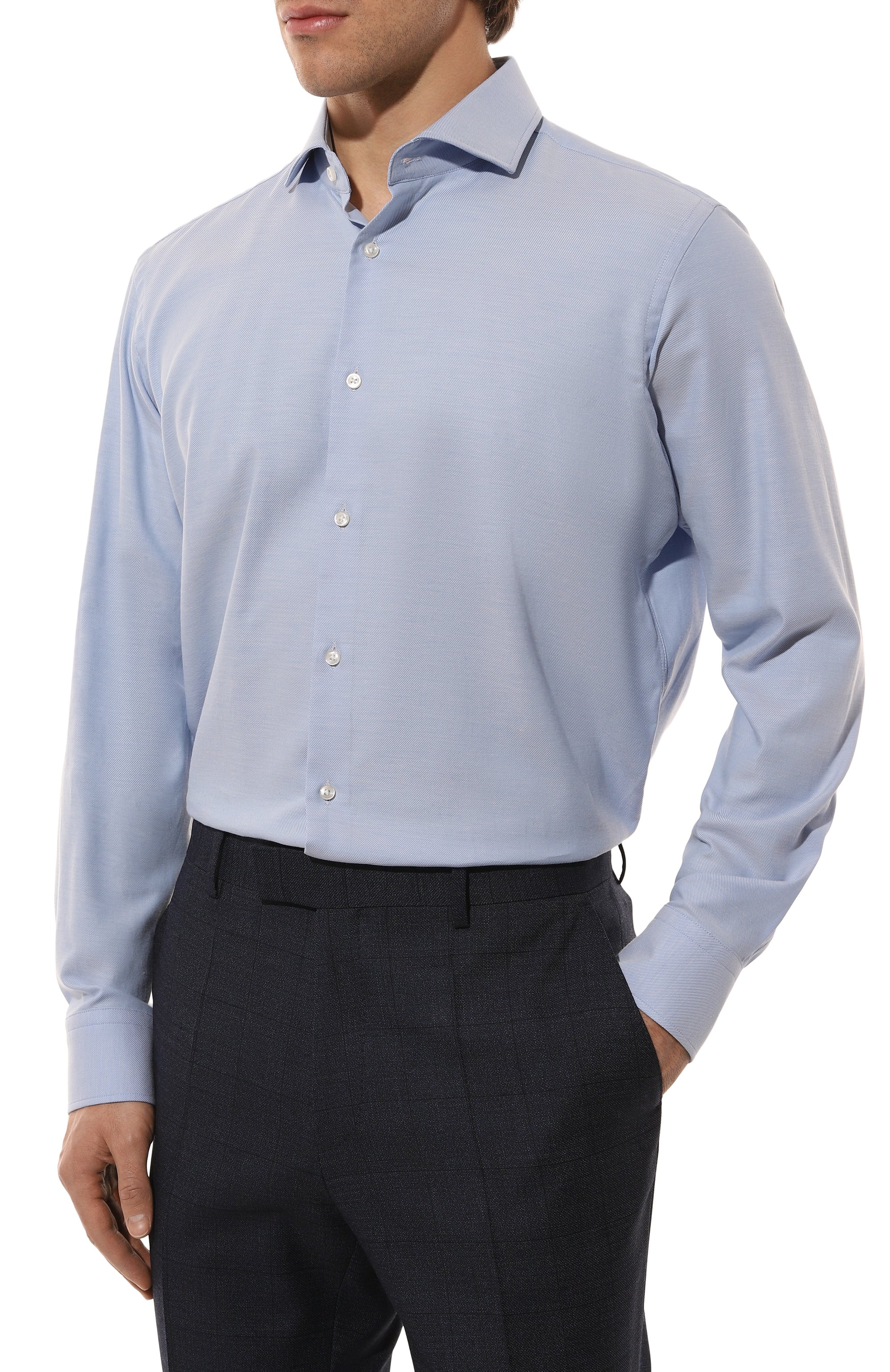 Сорочка из хлопка и кашемира BOSS, арт. 50527364, фото 3