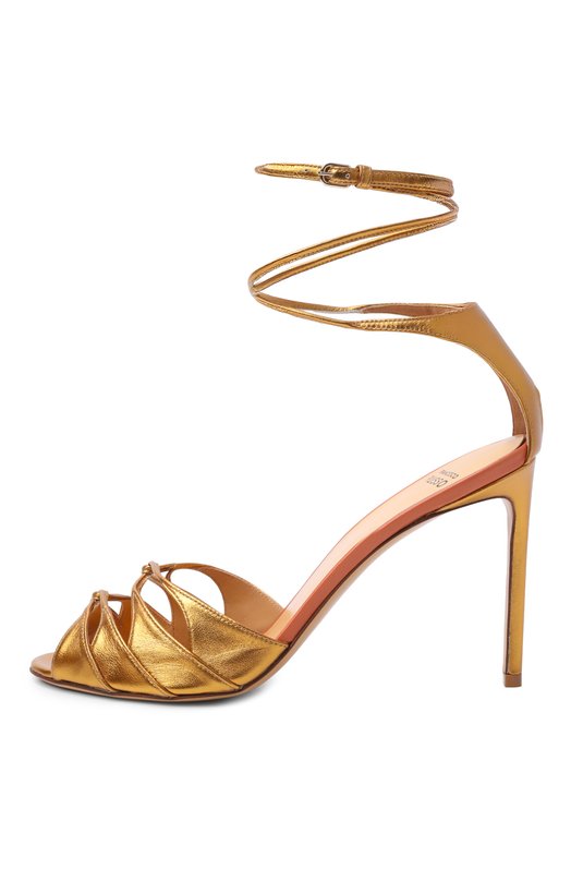 Кожаные босоножки Francesco Russo R1S1015/N212 Золотой  R1S1015/N212 Фото 4