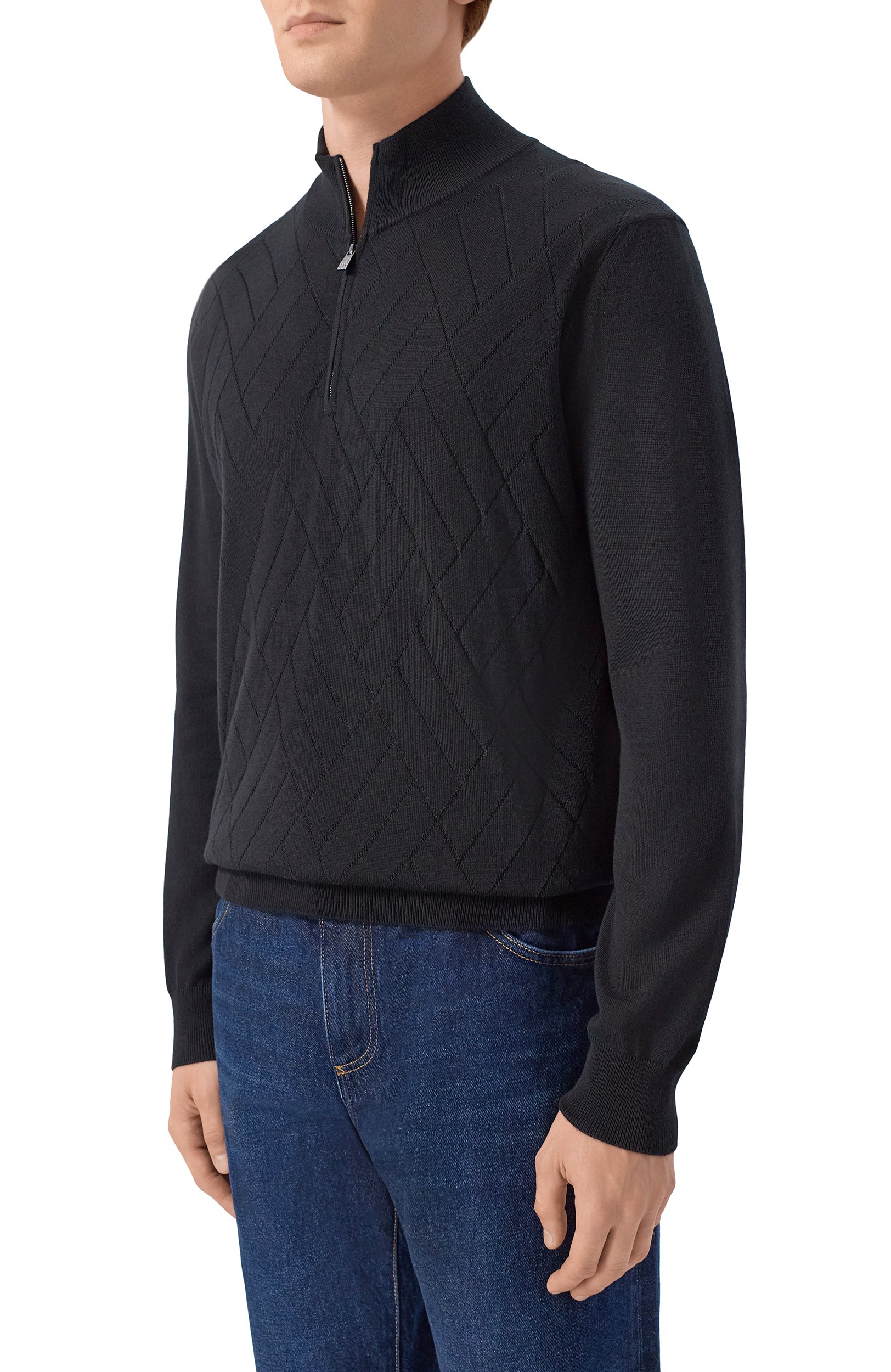 Шерстяной джемпер CORNELIANI черного цвета по цене 74450 руб., арт. 28M50A/2A25113, фото 3 Шерстяной джемпер CORNELIANI, арт. 28M50A/2A25113, фото 3