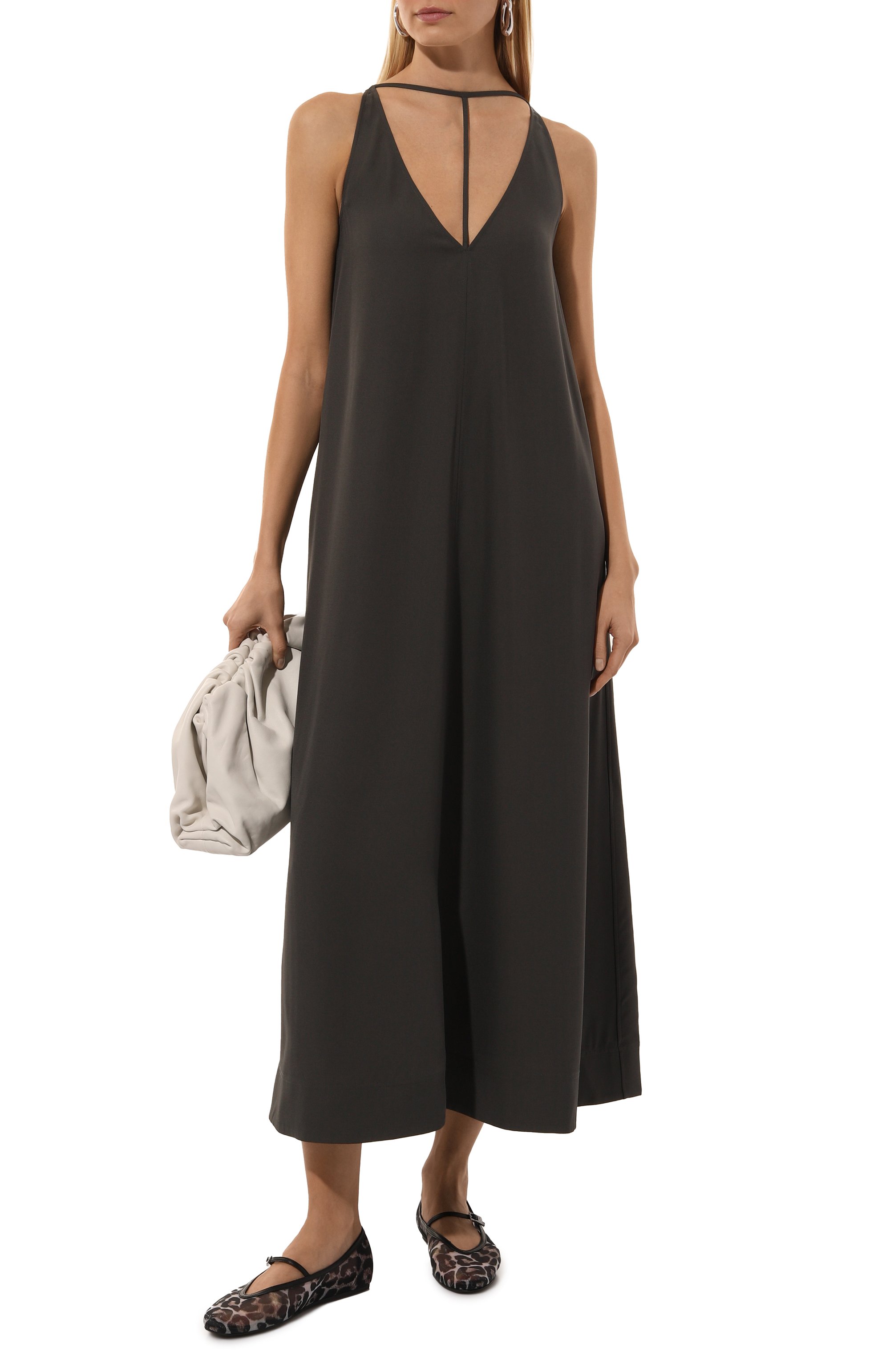 Платье из вискозы TOTEME, арт. 243-WRD0122-FB0020, фото 2