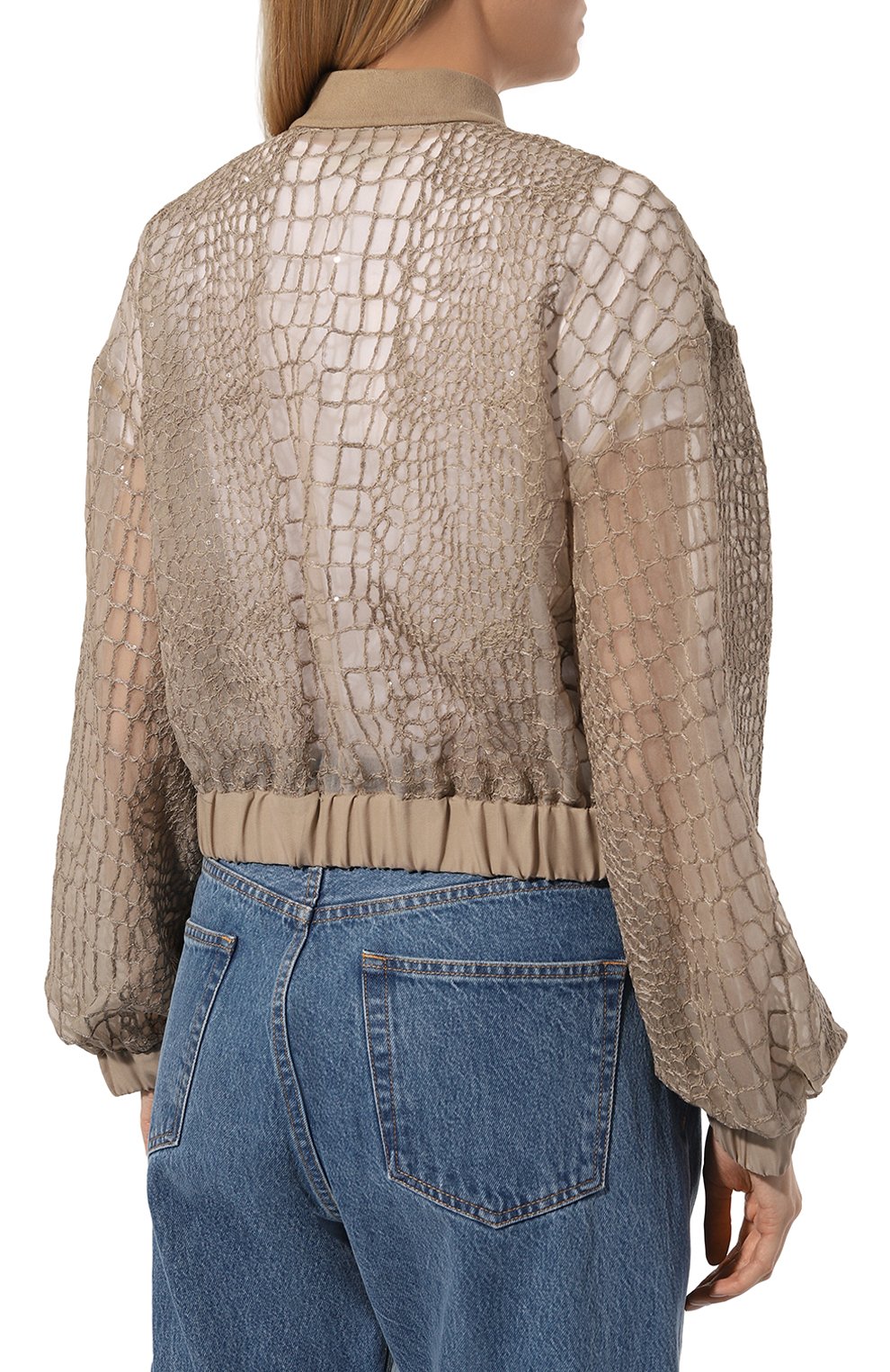 Шелковый бомбер BRUNELLO CUCINELLI, арт. MF940SX916, фото 4