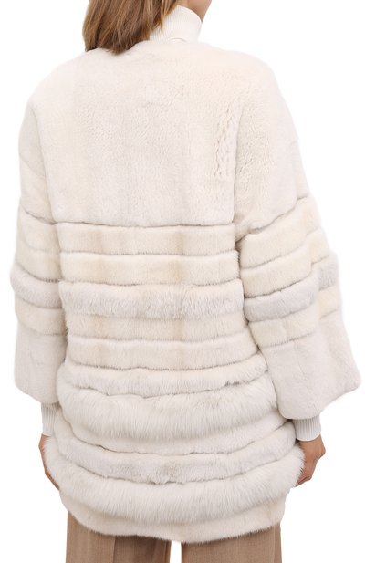 Меховое пальто с укороченным рукавом LORO PIANA, арт. FAI0968, фото 4