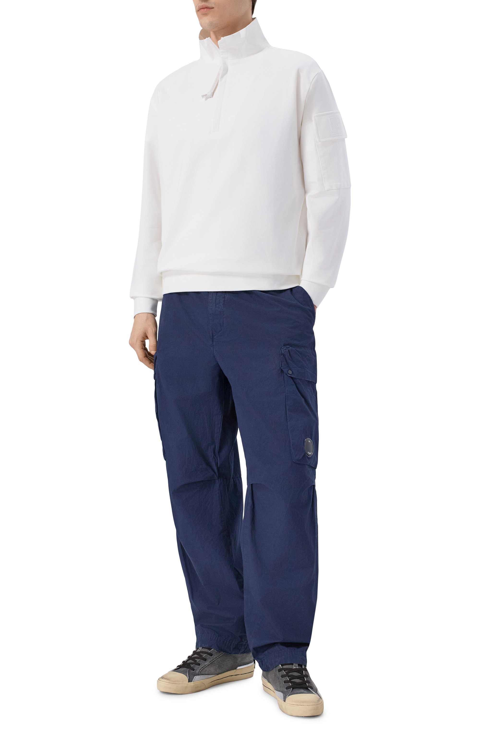 Хлопковый анорак C.P. COMPANY белого цвета по цене 29950 руб., арт. 20CLSS010A/006452W, фото 2 Хлопковый анорак C.P. COMPANY, арт. 20CLSS010A/006452W, фото 2