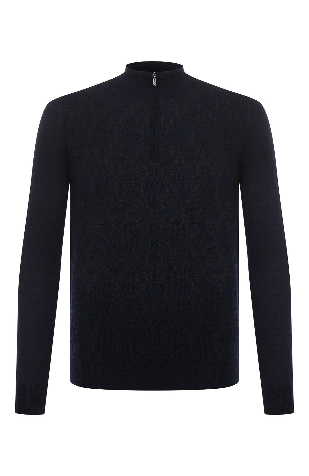 Джемпер из шерсти и шелка ZILLI темно-синего цвета по цене 106500 руб., арт. KZMN01M0230VTP000, фото 1 Джемпер из шерсти и шелка ZILLI, арт. KZMN01M0230VTP000, фото 1