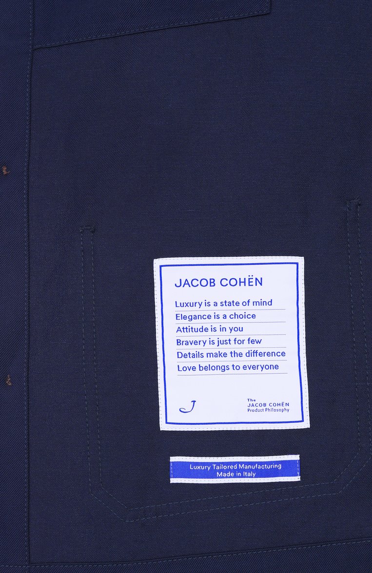 Куртка-рубашка из хлопка и льна JACOB COHEN, арт. 25E P/JUM_E0022 080 T747A RW, фото 1