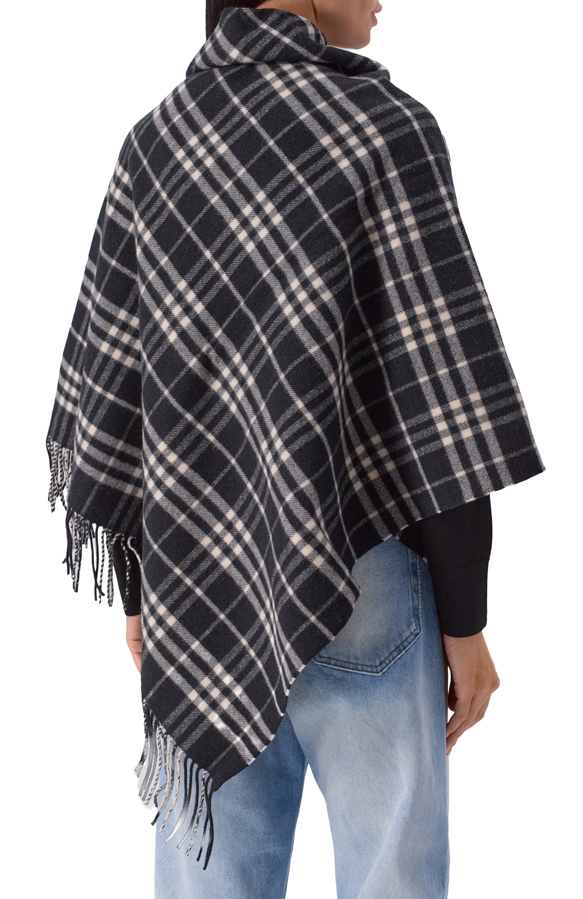 Накидка из шерсти и кашемира BURBERRY, арт. 8113129, фото 4