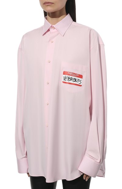 Хлопковая рубашка VETEMENTS, арт. UE52SH140P 1003/W, фото 3