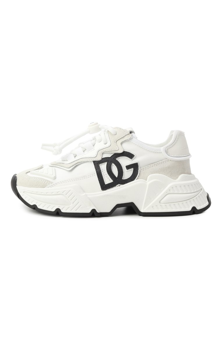 Мужского комбинированные кроссовки daymaster DOLCE & GABBANA белого цвета, арт. DA5119/AQ040/24-28 | Фото 2 (Нос: Не проставлено; Материал внешний: Текстиль; Материал внутренний: Натуральная кожа; Региональные ограничения белый список (Axapta Mercury): Не проставлено; Стили: Гранж)
