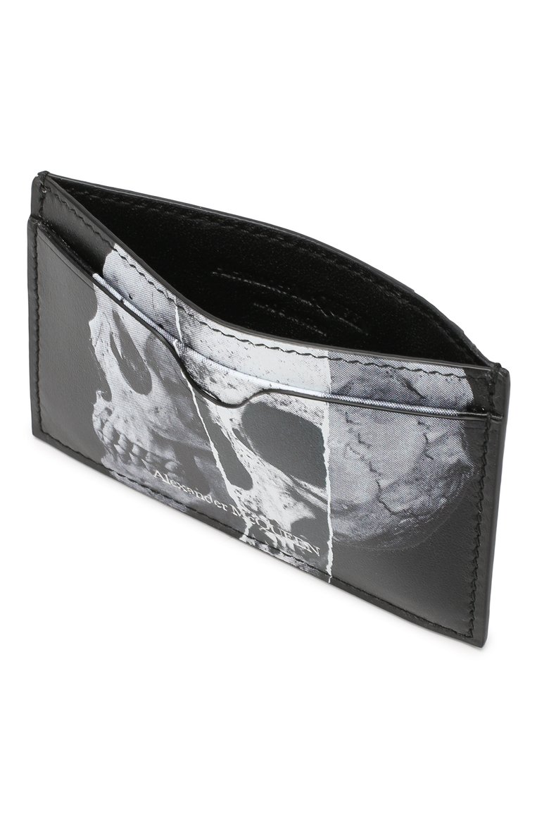 Мужской кожаный футляр для кредитных карт ALEXANDER MCQUEEN черного цвета, арт. 550820/1IG1N | Фото 3 (Статус проверки: Проверена категория; Материал: Натуральная кожа; Нос: Не проставлено)