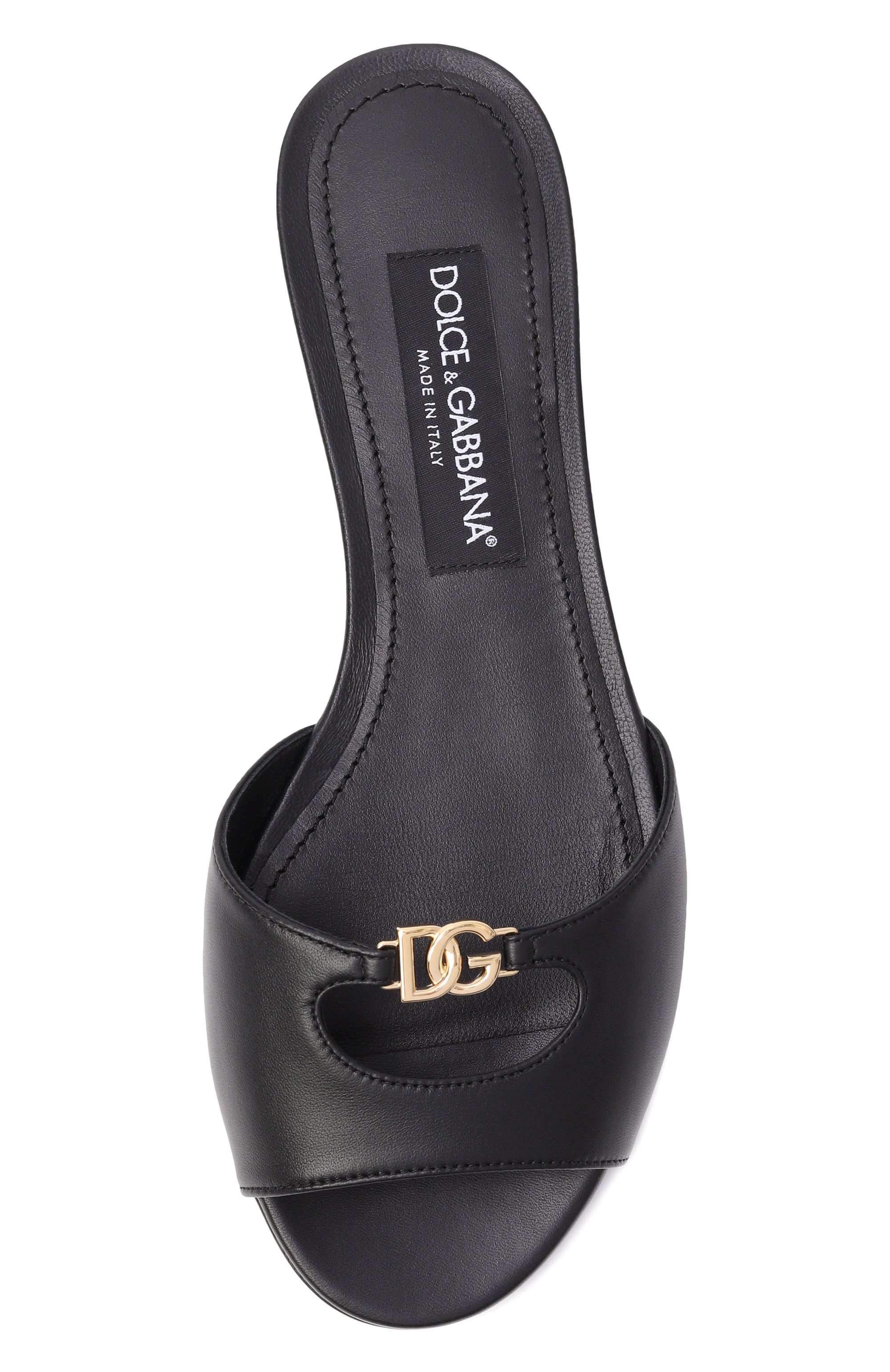 Кожаные шлепанцы bianca DOLCE & GABBANA, арт. CQ0684/A1953, фото 6