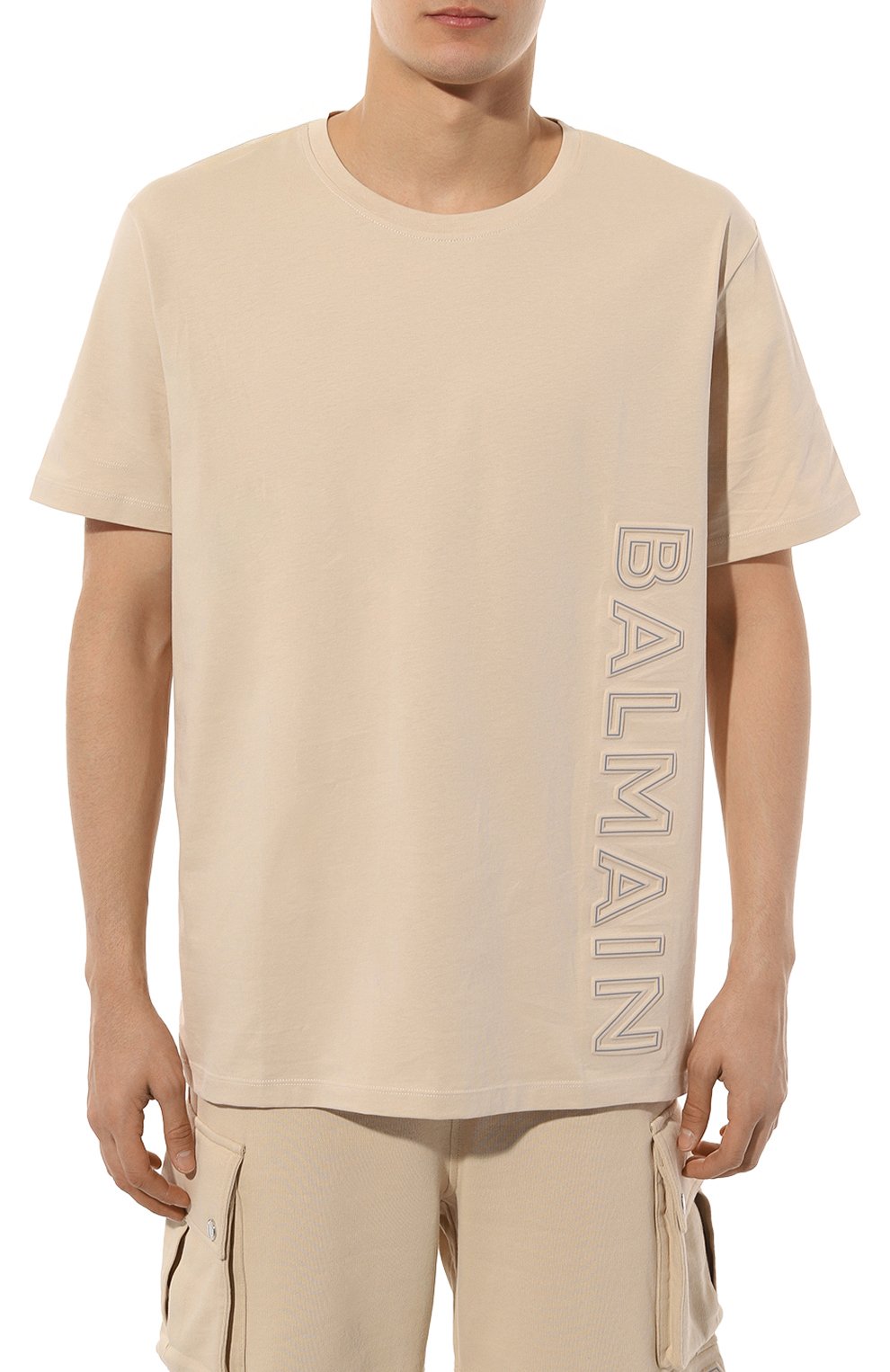 Хлопковая футболка BALMAIN, арт. BH0EG010BC22, фото 3