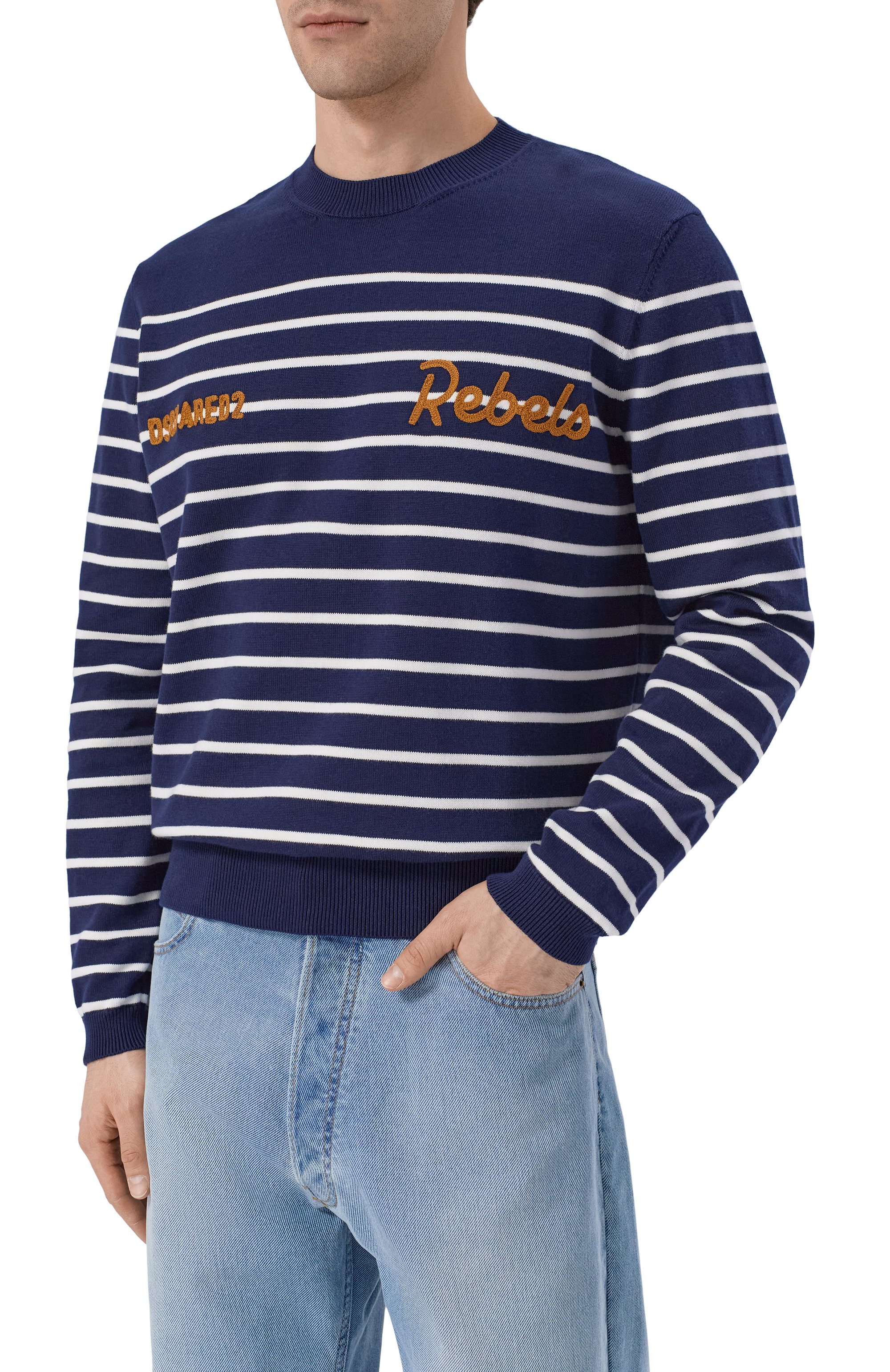 Хлопковый джемпер DSQUARED2, арт. S74HA1596/D13199, фото 3