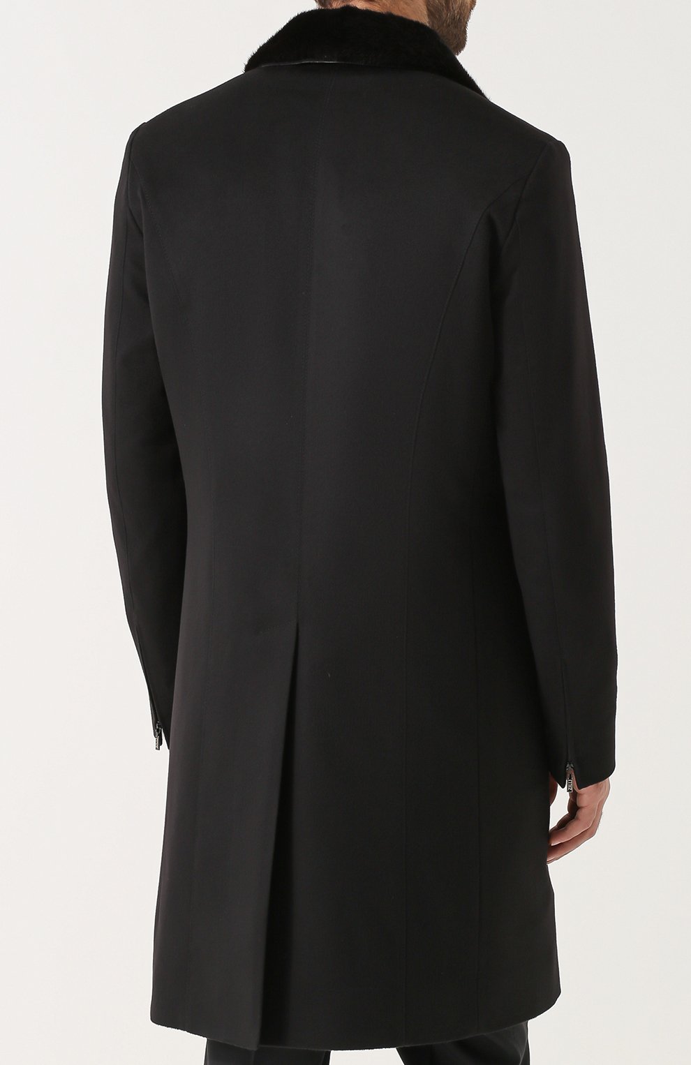 Однобортное кашемировое пальто с меховой подстежкой ZILLI, арт. A0ANDR-03001/10LJ, фото 4