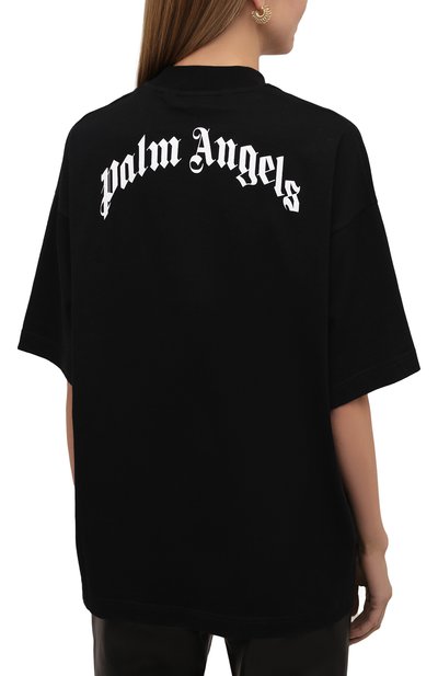 Хлопковая футболка PALM ANGELS, арт. PWAA017F21JER0031060, фото 4
